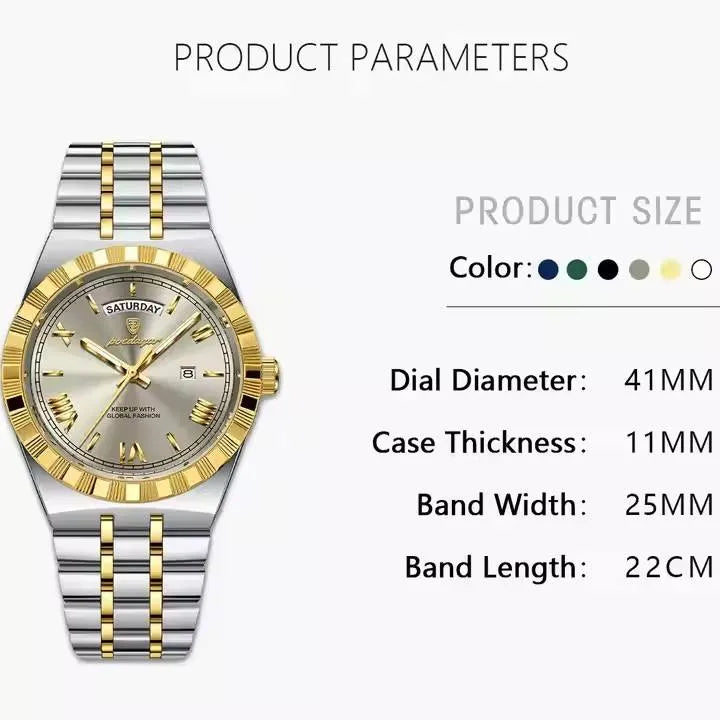 POEDAGAR 675 – ساعة رجالية تجمع بين القوة و الأداء