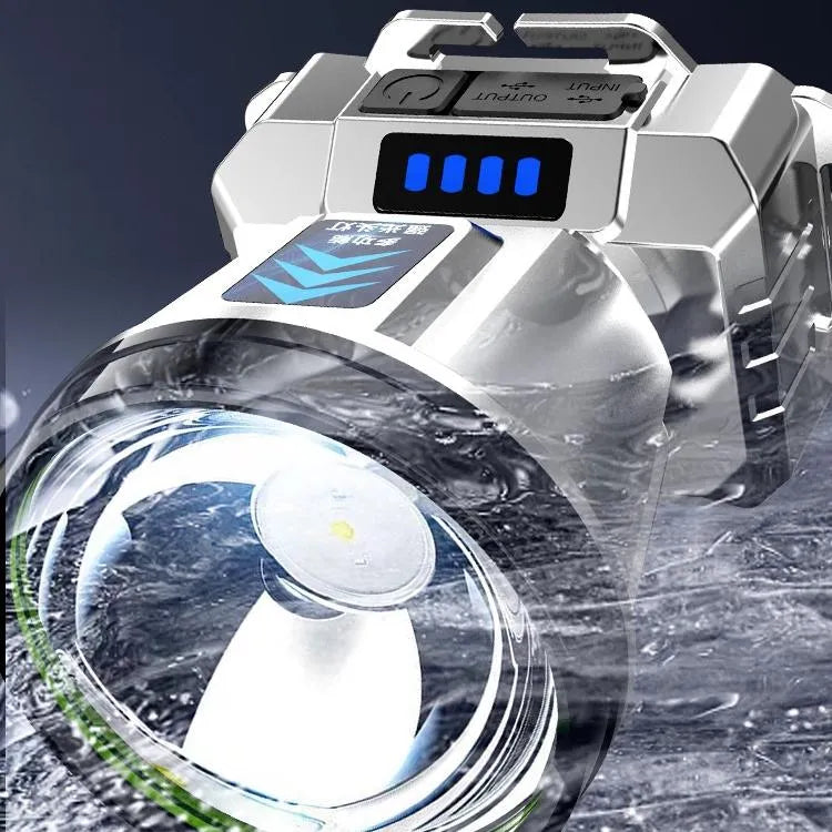 🔦 مصباح رأس خارق… إضاءة تصل حتى 200 متر!