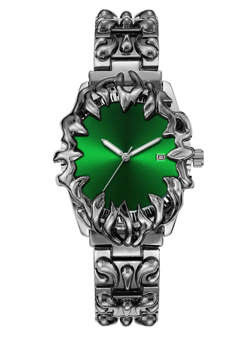 ساعة يد رجالية فاخرة بتصميم مخلبي – مزيج القوة والأناقة