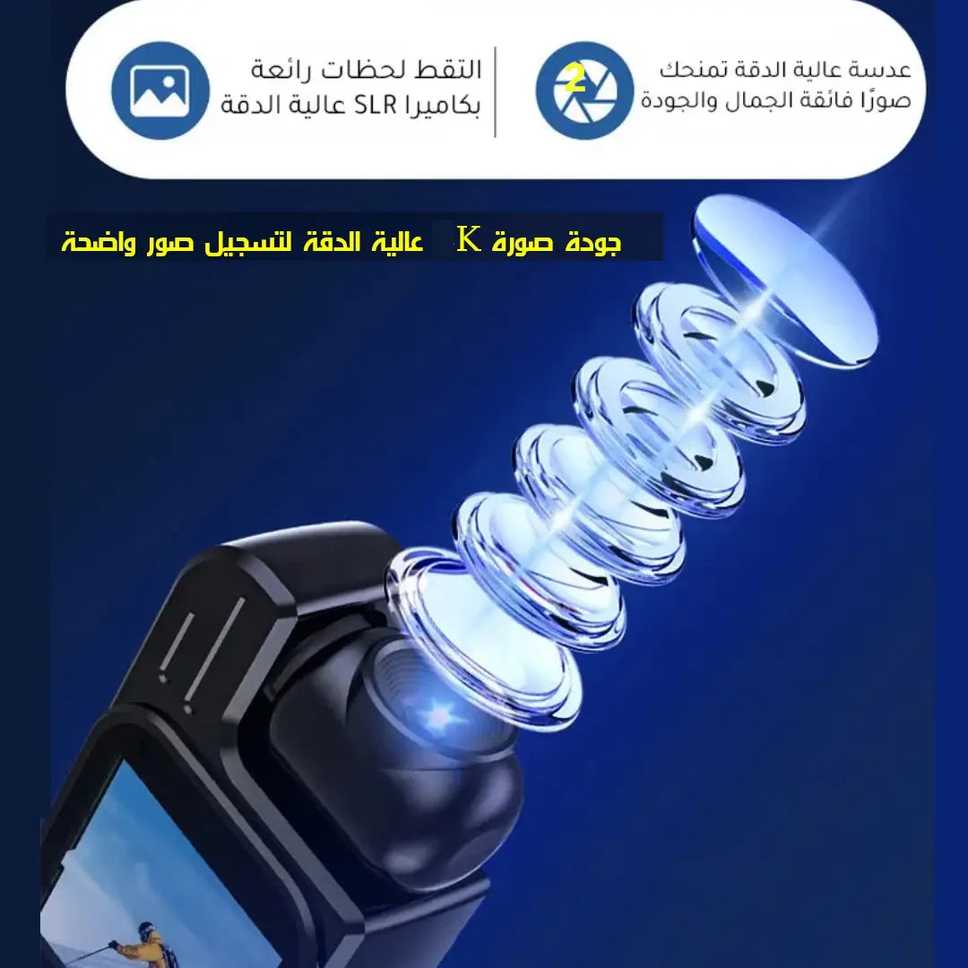 كاميرا جيب صغيرة بدقة تصوير عالية : 2000 ميغا بيكسل مع شاشة