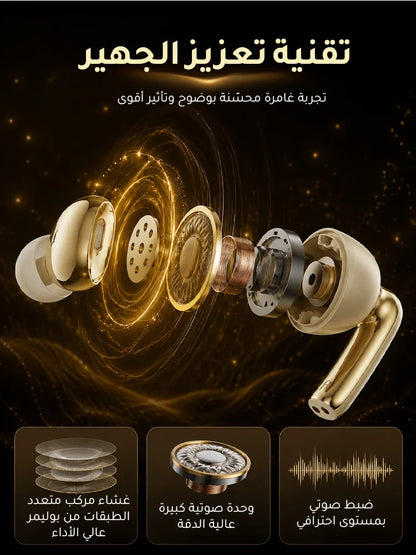 طقم من ثلاثة أزواج من سماعات البلوتوث اللاسلكية مع علبة شحن، بأنماط ارتداء متعددة وبطارية تدوم طويلا
