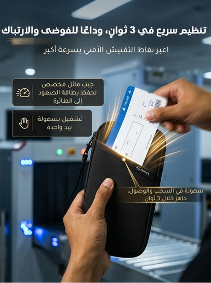 حافظة الوثائق والبطاقات من قماش أكسفورد السميك