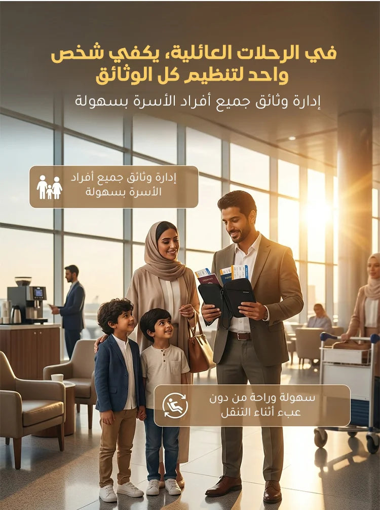 حافظة الوثائق والبطاقات من قماش أكسفورد السميك
