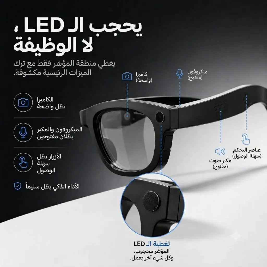 ملصقات حجب إضاءة LED: غير مرئية ومقصوصة بدقة للنظارات الذكية