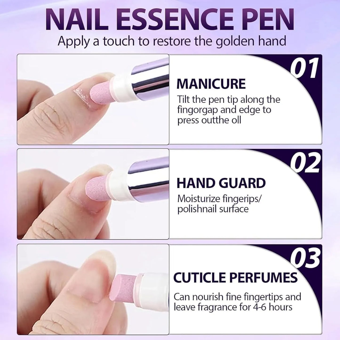 قلم العناية بالأظافر ثلاثي الوظائف – تغذية، حماية، وعطر زهري