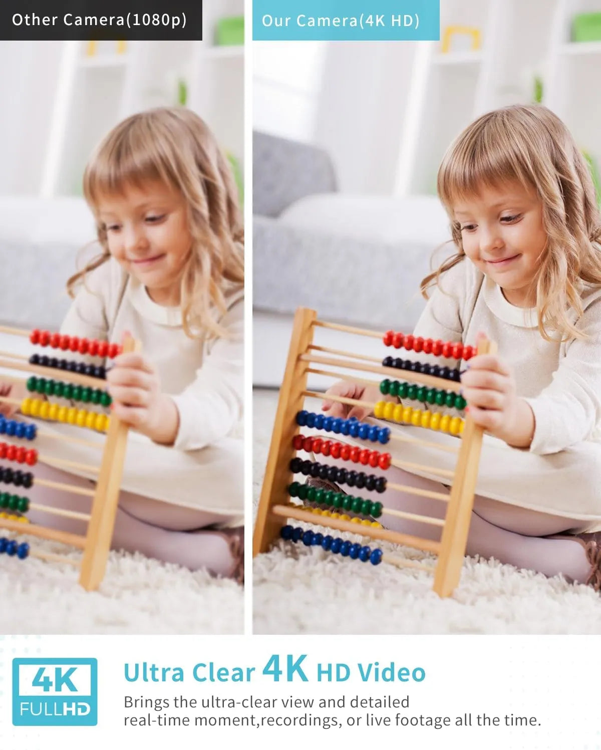 كاميرا واي فاي صغيرة مخفية بدقة عالية مع كشف الحركة الذكي (بطارية تدوم 150 يوم)