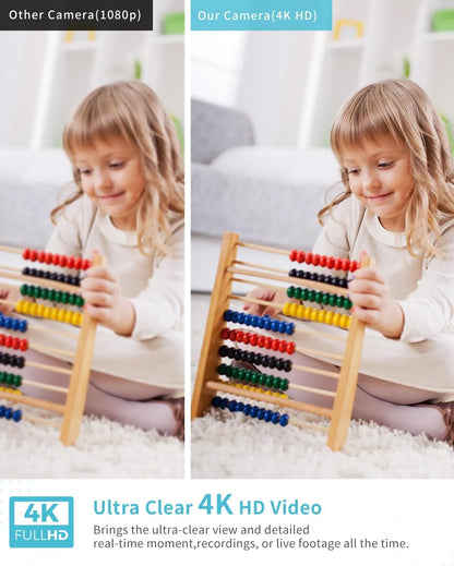 كاميرا واي فاي صغيرة مخفية بدقة عالية مع كشف الحركة الذكي (بطارية تدوم 150 يوم)