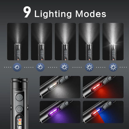 🔦 كشاف مفاتيح فائق السطوع بـ 5 أوضاع إضاءة