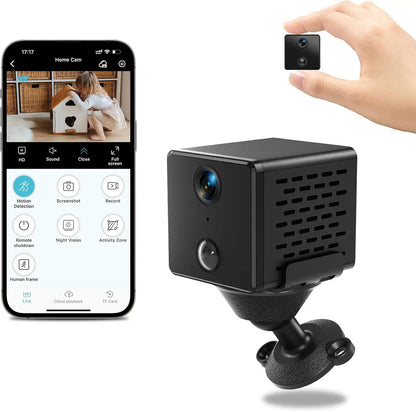 كاميرا واي فاي صغيرة مخفية بدقة عالية مع كشف الحركة الذكي (بطارية تدوم 150 يوم)
