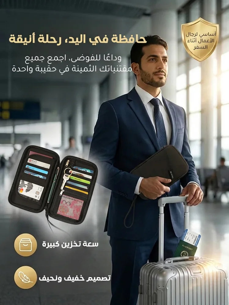 حافظة الوثائق والبطاقات من قماش أكسفورد السميك