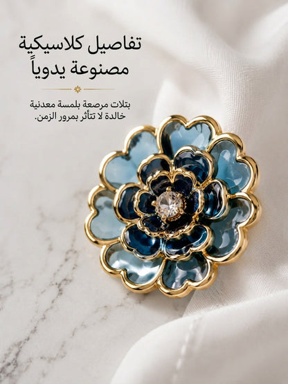 أغطية أزرار زهرية مرصعة بالكريستال اللامع