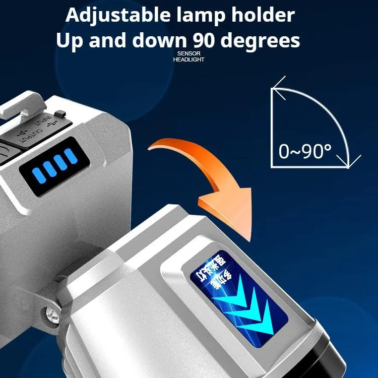 🔦 مصباح رأس خارق… إضاءة تصل حتى 200 متر!