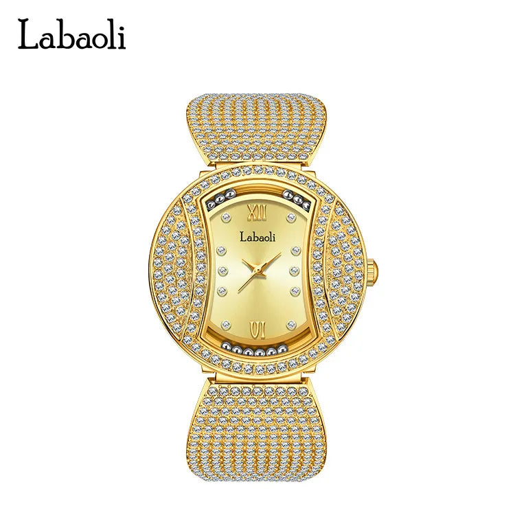 ساعة Labaoli "بريق الخلود" النسائية الفاخرة باللون الذهبي