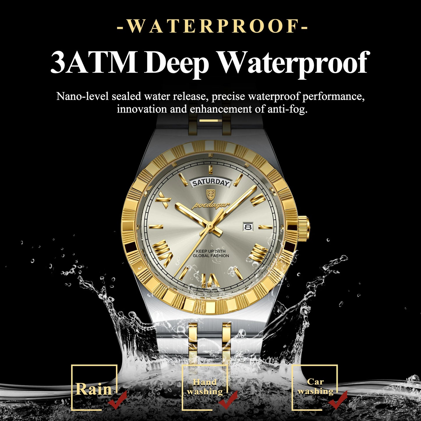 POEDAGAR 675 – ساعة رجالية تجمع بين القوة و الأداء