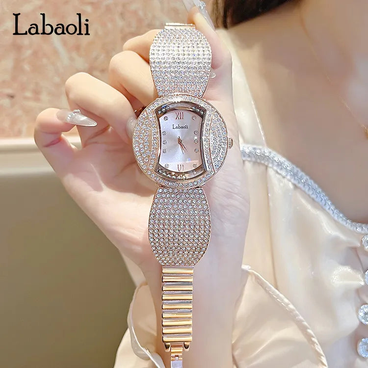 ساعة Labaoli "بريق الخلود" النسائية الفاخرة باللون الذهبي
