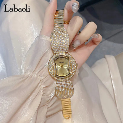 ساعة Labaoli "بريق الخلود" النسائية الفاخرة باللون الذهبي