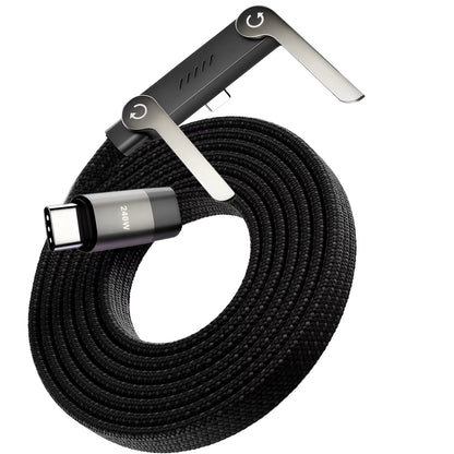 ⚡ كابل الشحن الخفي 2 في 1 مع حامل مدمج – شحن فائق السرعة 240 واط