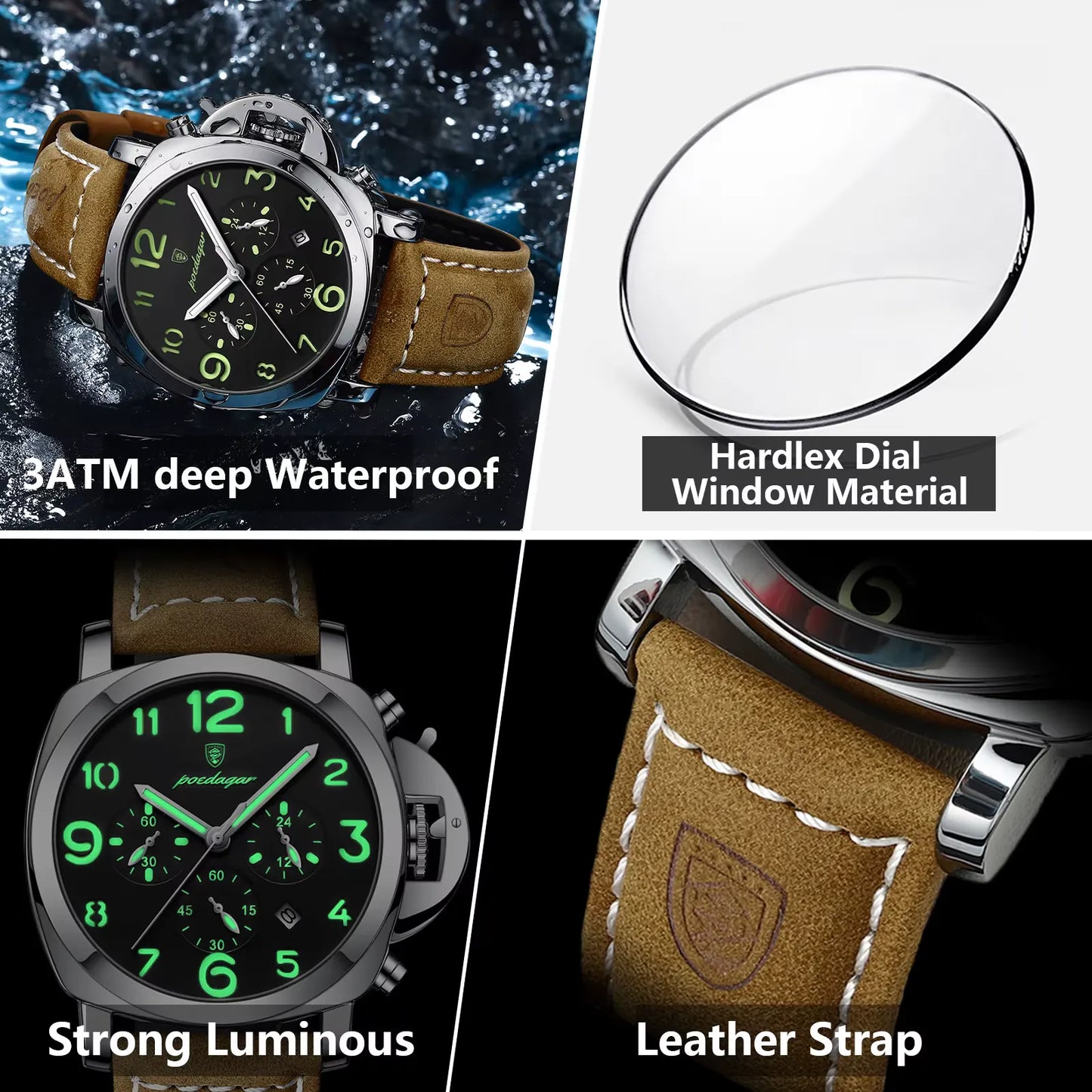 POEDAGAR 859 : Montre Sport de Luxe pour Homme