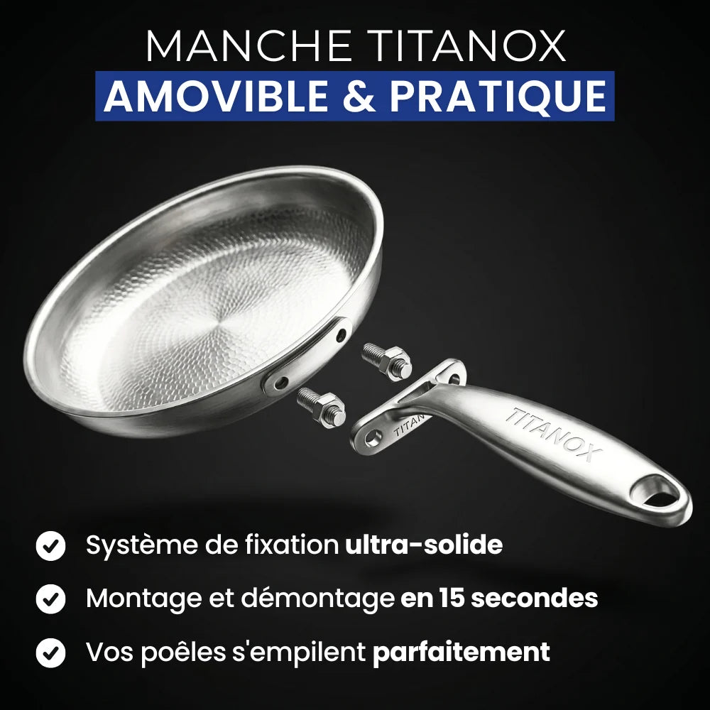 Poêle 100% Titane Pur Pour Une Cuisine Sans Toxines