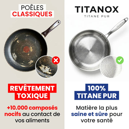 Poêle 100% Titane Pur Pour Une Cuisine Sans Toxines