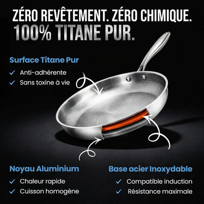 Poêle 100% Titane Pur Pour Une Cuisine Sans Toxines