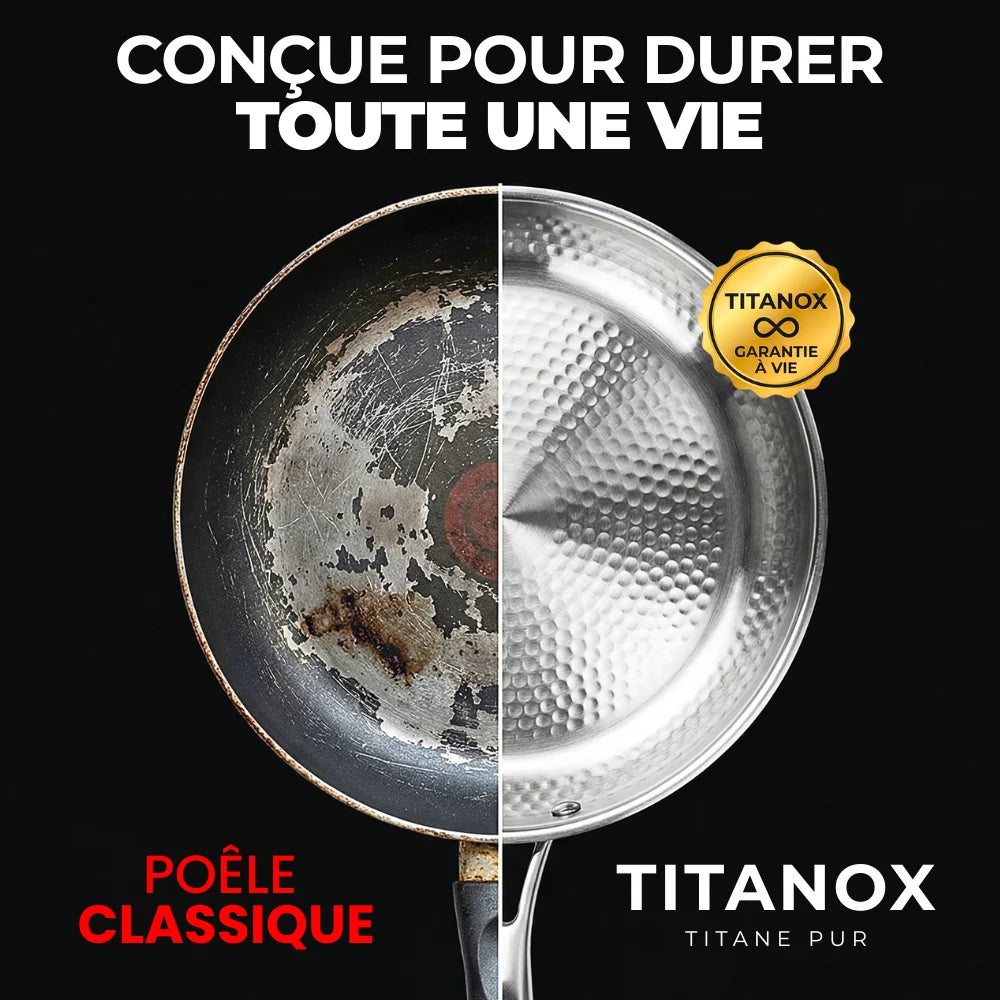 Poêle 100% Titane Pur Pour Une Cuisine Sans Toxines