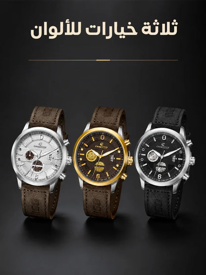 CHAXIGO – Montre Homme Élégante à Quartz avec Chronographe Multifonction