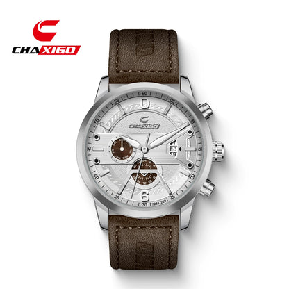 CHAXIGO – Montre Homme Élégante à Quartz avec Chronographe Multifonction