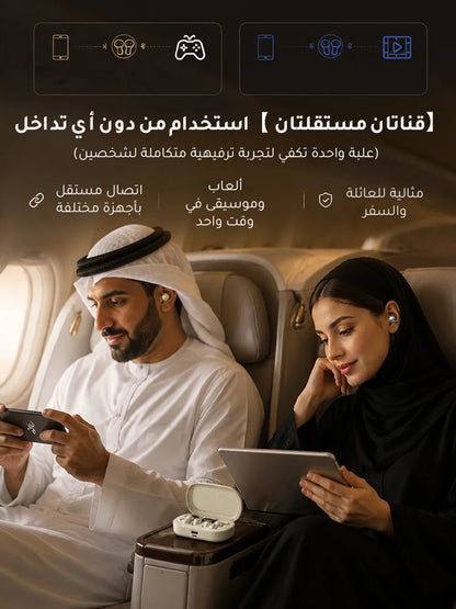 طقم من ثلاثة أزواج من سماعات البلوتوث اللاسلكية مع علبة شحن، بأنماط ارتداء متعددة وبطارية تدوم طويلا