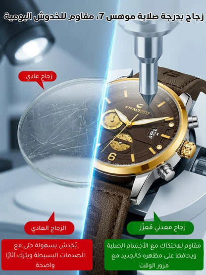 CHAXIGO – Montre Homme Élégante à Quartz avec Chronographe Multifonction