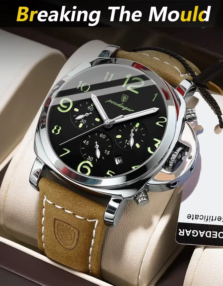 POEDAGAR 859 – Montre Sport de Luxe pour Homme