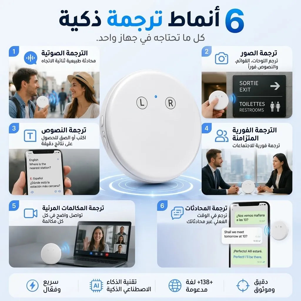 جهاز الترجمة الذكية الفورية الشامل