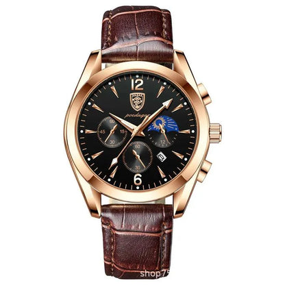 ساعة بيرتاسي للرجال بسوار جلدي فاخر