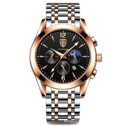 ساعة بيرتاسي للرجال بسوار جلدي فاخر