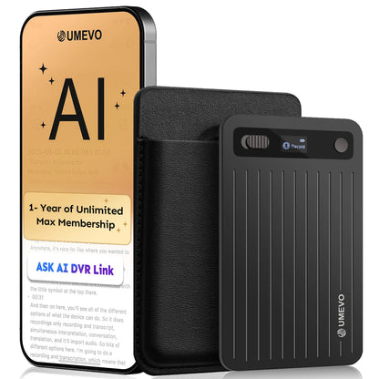 مسجل صوت ذكي بالذكاء الاصطناعي مع مغناطيس : تسجيل ذكي • تفريغ نصي فوري • تلخيص تلقائي