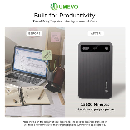 مسجل صوت ذكي بالذكاء الاصطناعي مع مغناطيس : تسجيل ذكي • تفريغ نصي فوري • تلخيص تلقائي