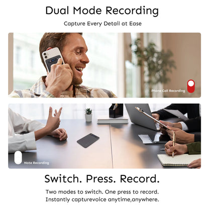 مسجل صوت ذكي بالذكاء الاصطناعي مع مغناطيس : تسجيل ذكي • تفريغ نصي فوري • تلخيص تلقائي