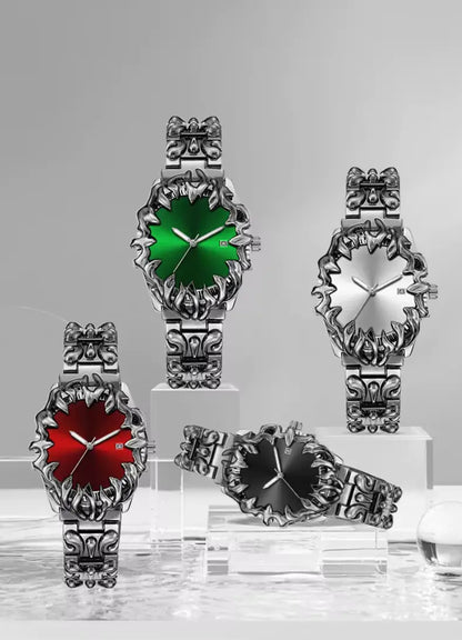 ساعة يد رجالية فاخرة بتصميم مخلبي – مزيج القوة والأناقة