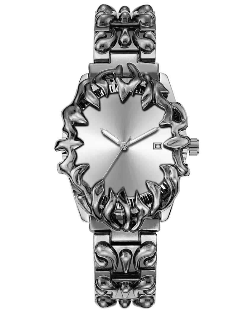 ساعة يد رجالية فاخرة بتصميم مخلبي – مزيج القوة والأناقة