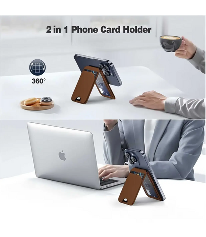 حامل هاتف مغناطيسي مع محفظة بطاقات