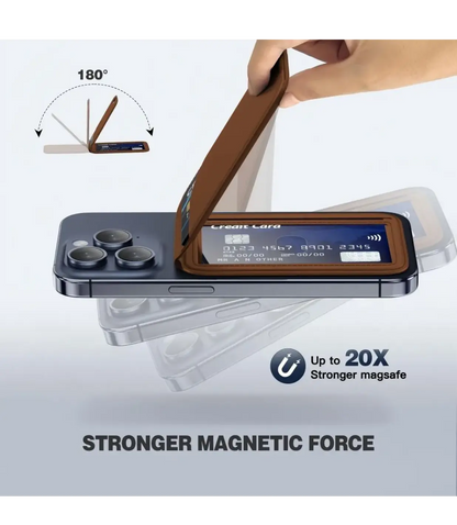 حامل هاتف مغناطيسي مع محفظة بطاقات