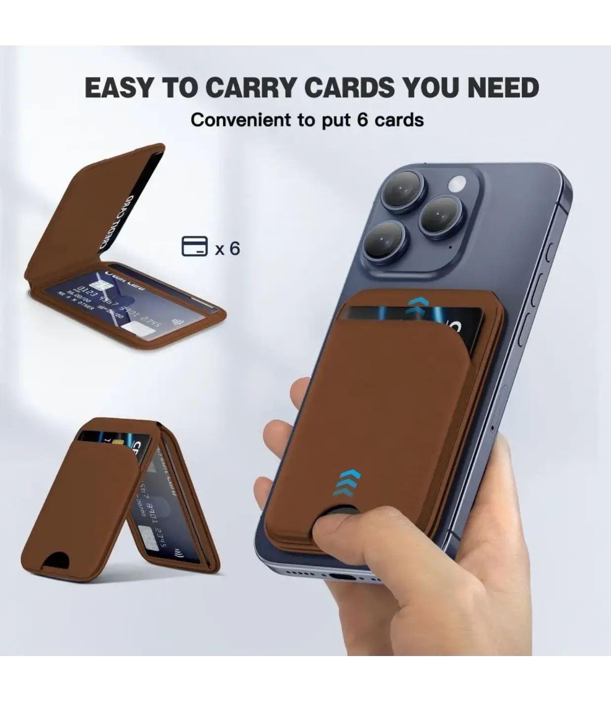 حامل هاتف مغناطيسي مع محفظة بطاقات